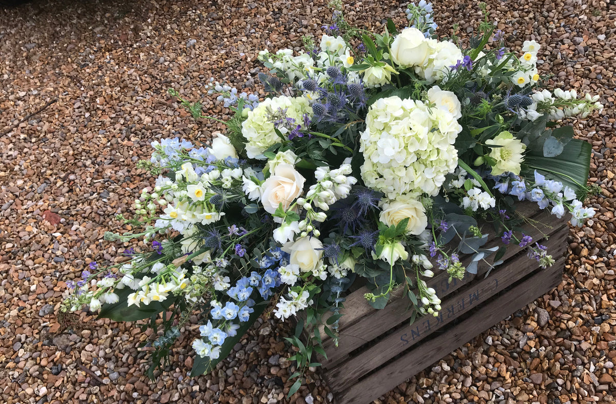 Luxury Single Ended Coffin Spray Flora and Fern