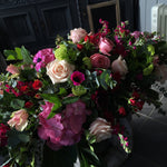 Red, Cerise and Pink Coffin Spray